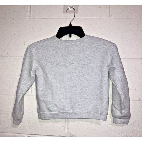 Ficcus Girls Grey Long Sleeve Sweatshirt w/ Bright Pink Stars | Size 10 - Picture 4 of 10